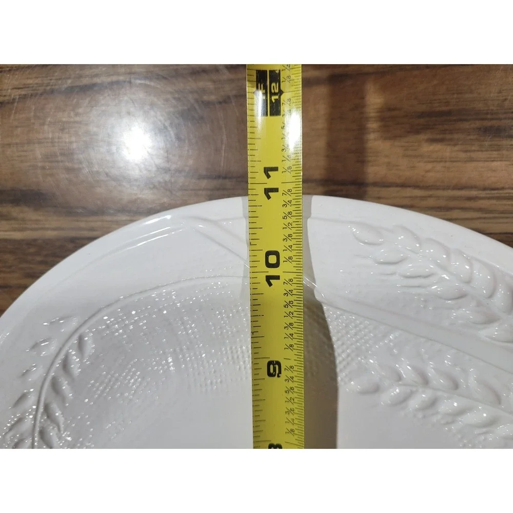 (4) PIER 1 Harvest Wheat Dinner Plates- Approximately 11